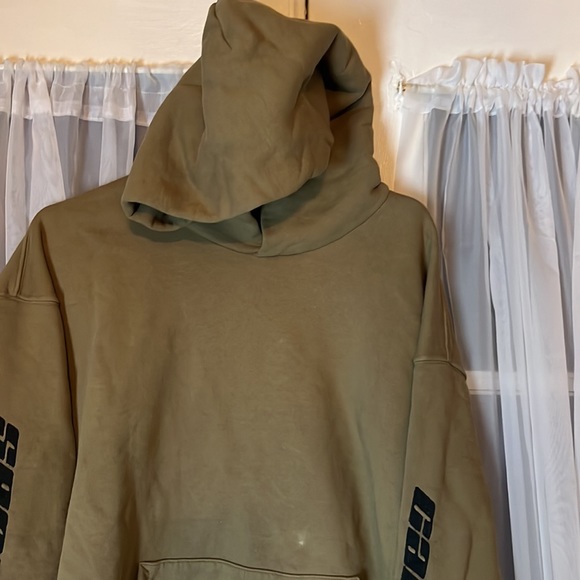 YEEZY Calabasas Embroidered French Hooded Sweatshirt Men’s Large Made In Italy - Picture 3 of 14